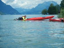 Wiedereinstieg ins Kajak mit der Cowboy-Methode