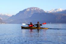 Das Kanufahren ist auch im Winter möglich.