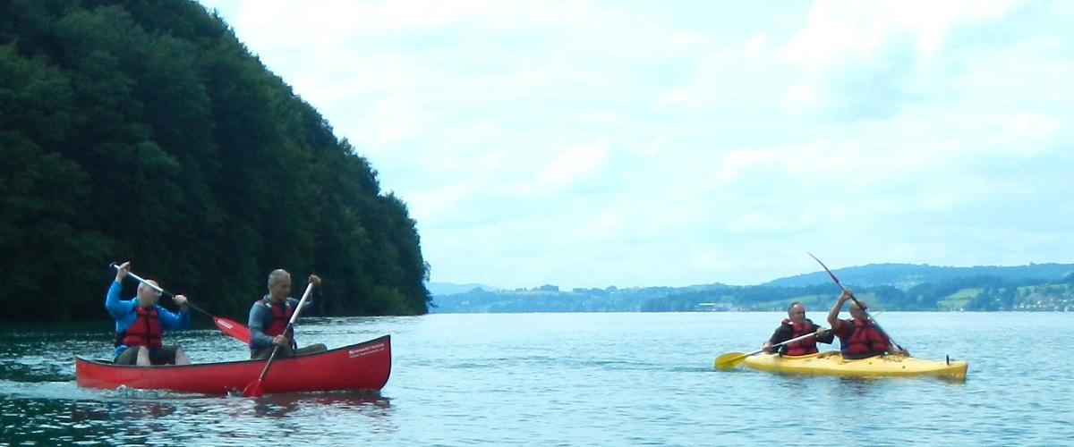 Kanufahrer auf dem Vierwaldstättersee - Newsletter der Kanuwelt